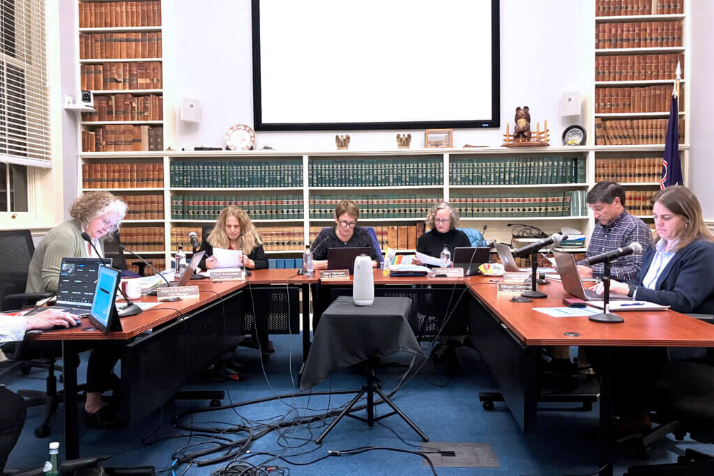 The Select Board discussed recommendations from the Town Meeting Study Committee during its meeting on December 2. Photo: Dakota Antelman/The Acton Bridge