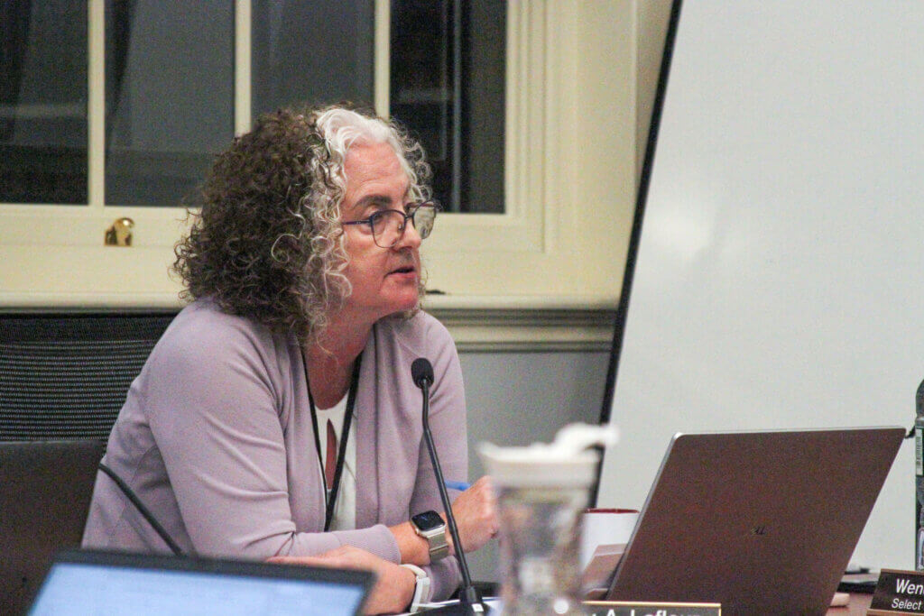 Town Manager Kerry Lafleur said it’s her responsibility to “ensure we do better” after an audit found fault with Acton’s internal accounting controls. Photo: Dakota Antelman/The Acton Bridge