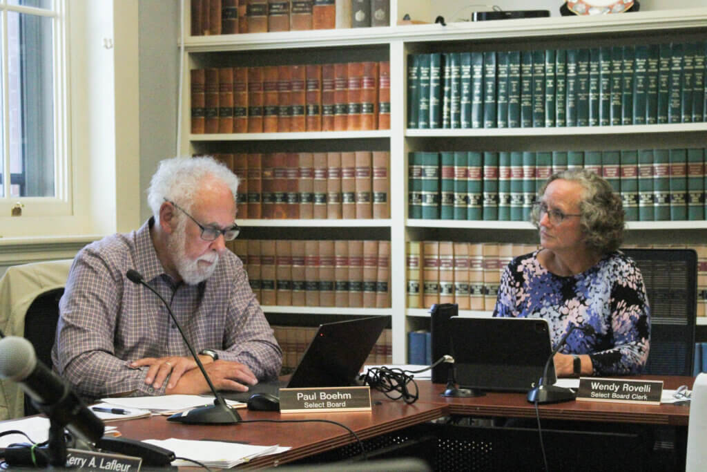 Select Board member Paul Boehm, left, wrote the charge for the new Bias/Hate Incident Reporting Work Group. Photo: Dakota Antelman/The Acton Bridge