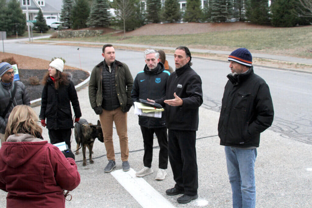 Civil engineer Phil Cordeiro speaks. Photo: Dakota Antelman/The Acton Bridge