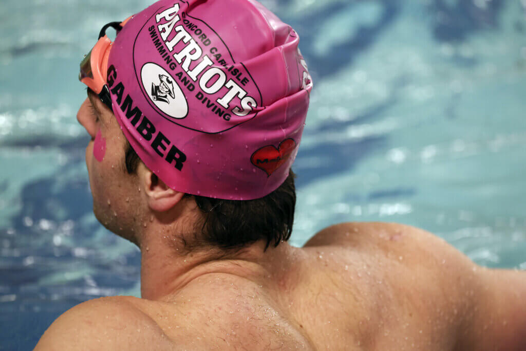Charlie Gamber wears a cap honoring Maisey O’Donnell. On the back is Maisey’s first name inside a heart. Photo by Kate Renyi