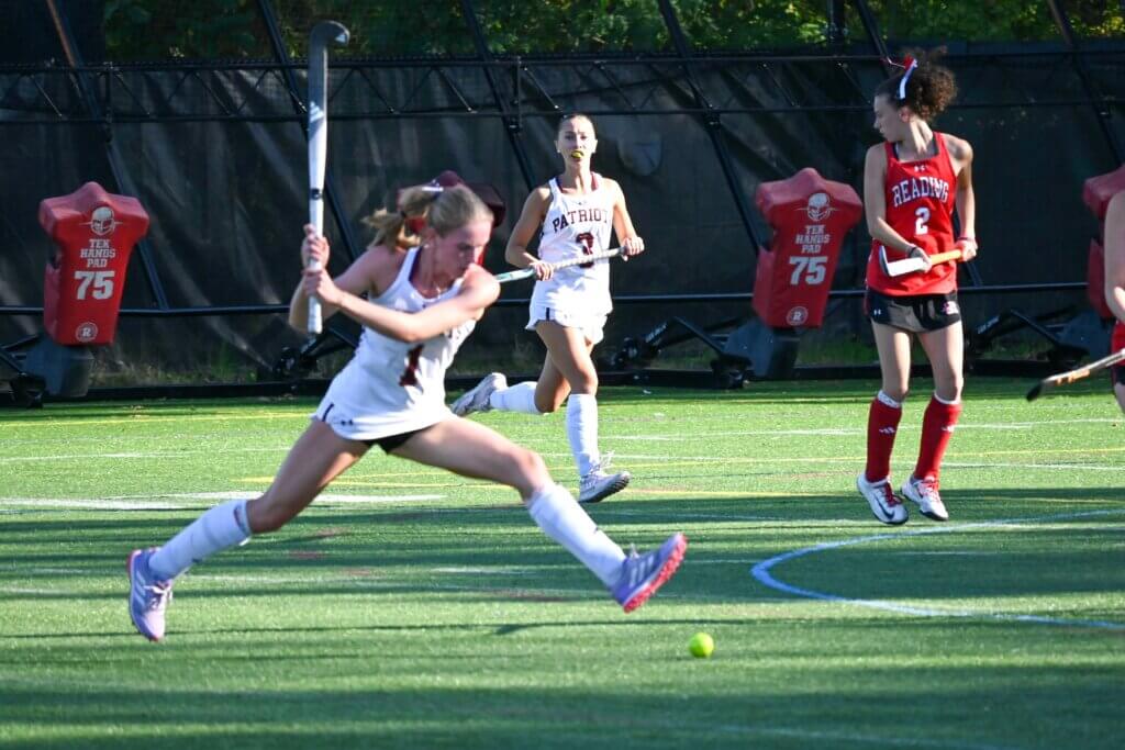 Abby Ruhmann fires a rocket against the Rockets. Photo by David Clancy