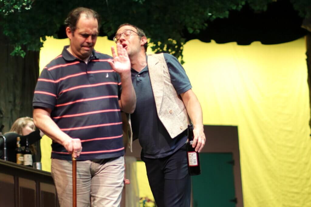 Sean Parr, left, as Cajus and Daniel Kamalic as Bardolfo. Photo: Trace Salzbrenner/The Acton Bridge